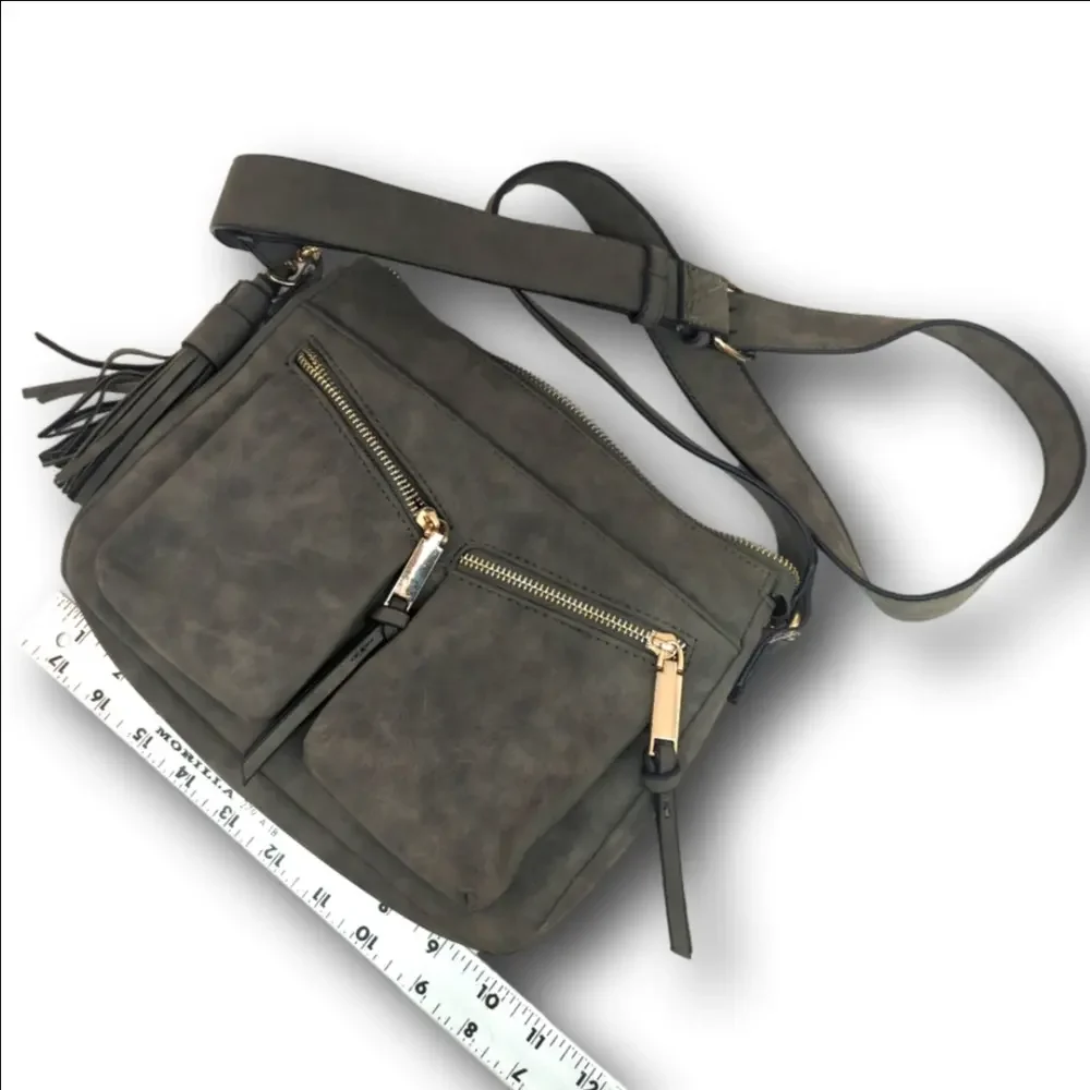 Women's Unbranded Grey/green Crossbody Bag Medium